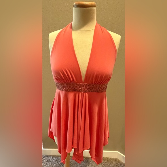 Arden B Dresses & Skirts - Arden B Coral Backless Halter Dress